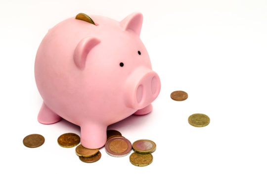 piggy bank with coins, alluding to a tax free savings account